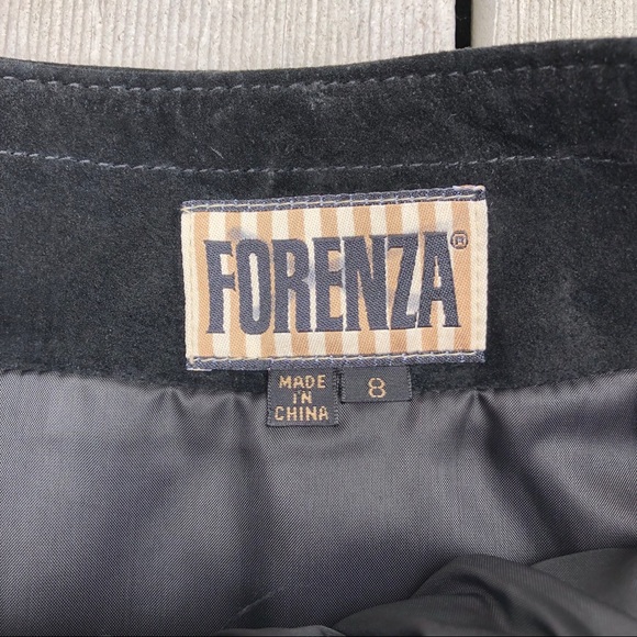 VINTAGE FORENZA black genuine suede maxi skirt, 8 - Picture 5 of 11